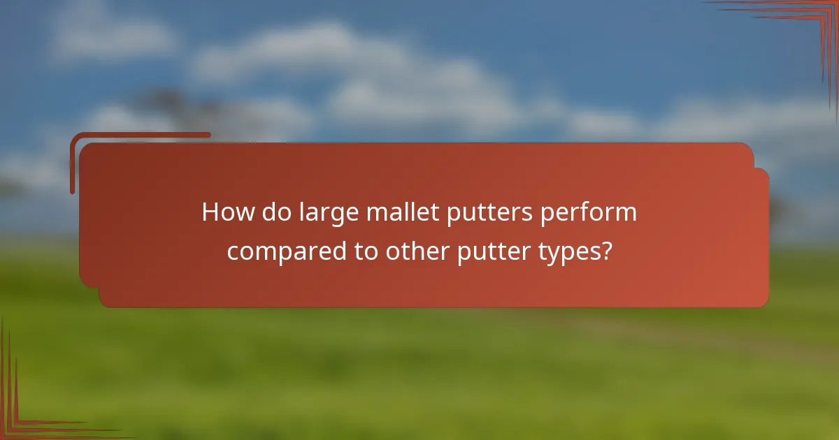 How do large mallet putters perform compared to other putter types?