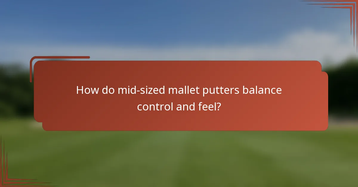 How do mid-sized mallet putters balance control and feel?