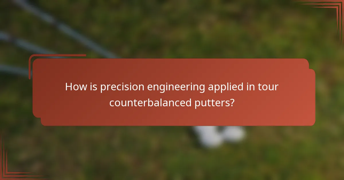How is precision engineering applied in tour counterbalanced putters?