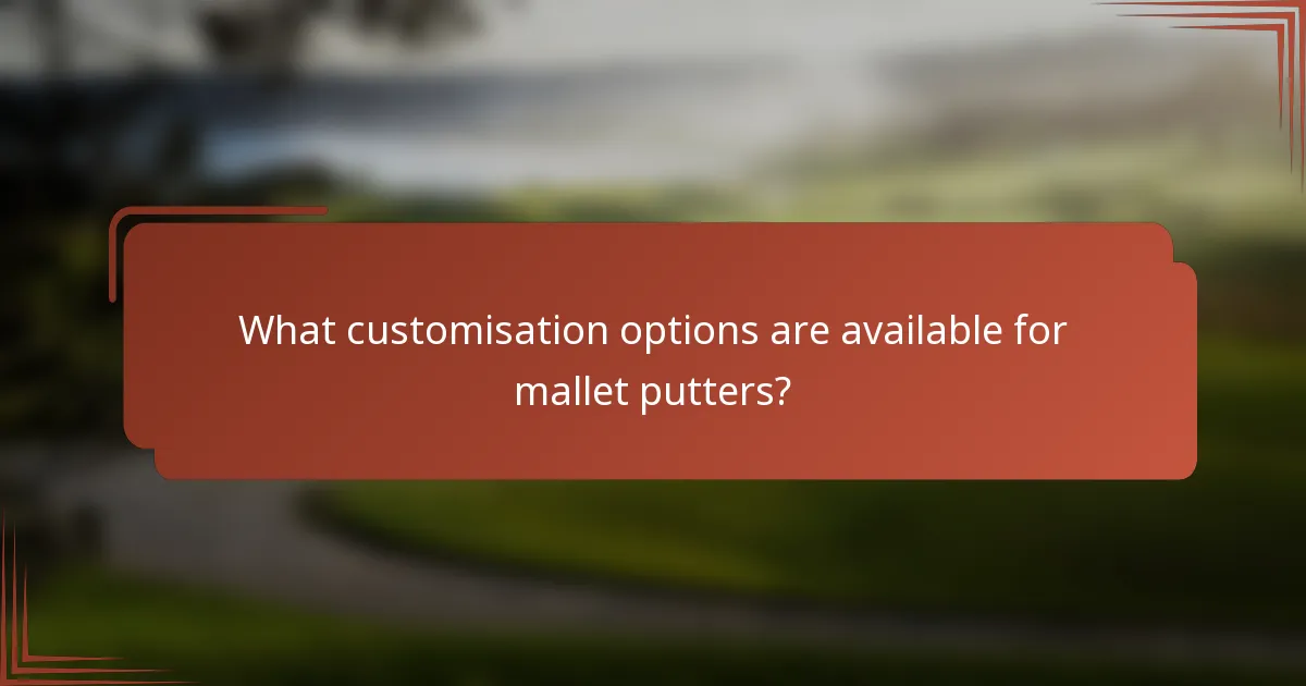 What customisation options are available for mallet putters?