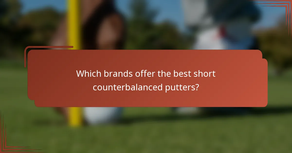 Which brands offer the best short counterbalanced putters?