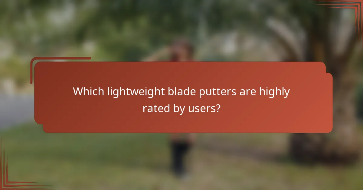 Which lightweight blade putters are highly rated by users?