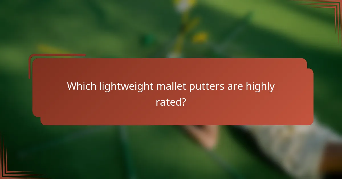 Which lightweight mallet putters are highly rated?