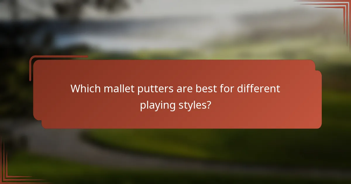 Which mallet putters are best for different playing styles?