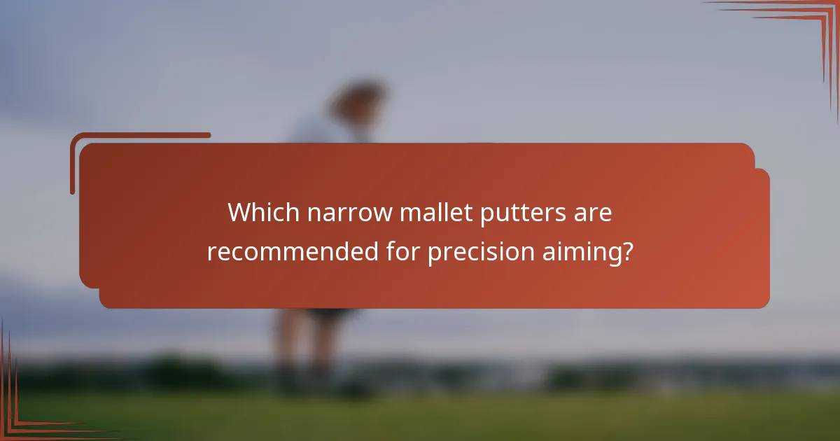 Which narrow mallet putters are recommended for precision aiming?