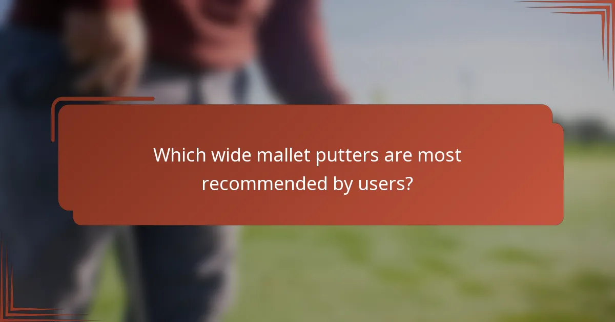 Which wide mallet putters are most recommended by users?